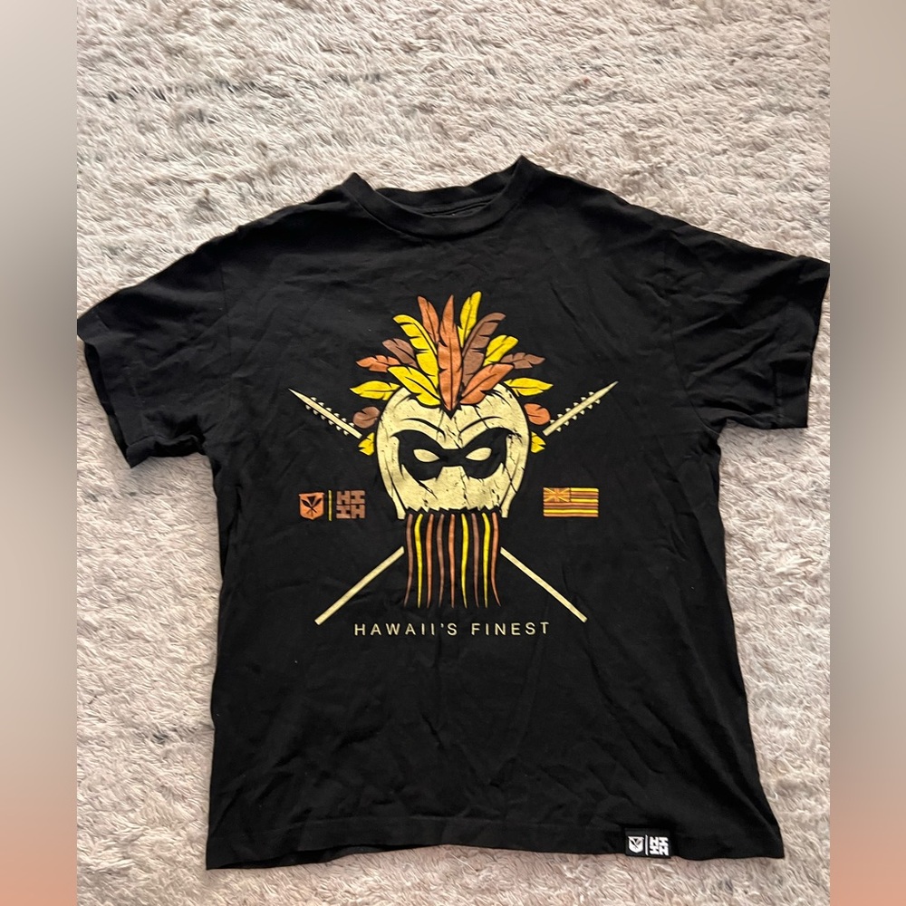 2 Hawaii's Finest Black Graphic T-Shirt
